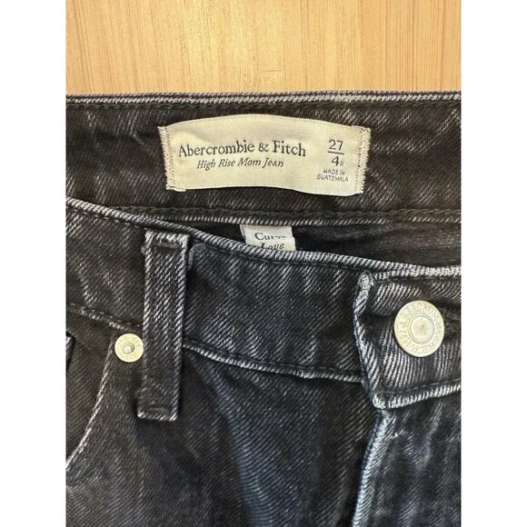 Abercrombie & Fitch High Rise Distressed Black Jeans - Picture 3 of 3